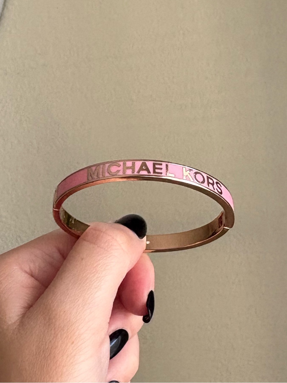 Michael Kors Pink Logo Bangle Bracelet